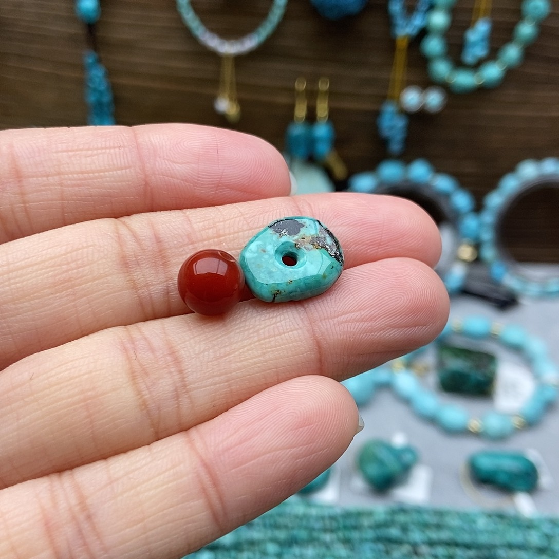 南红玛瑙未镶嵌豆子