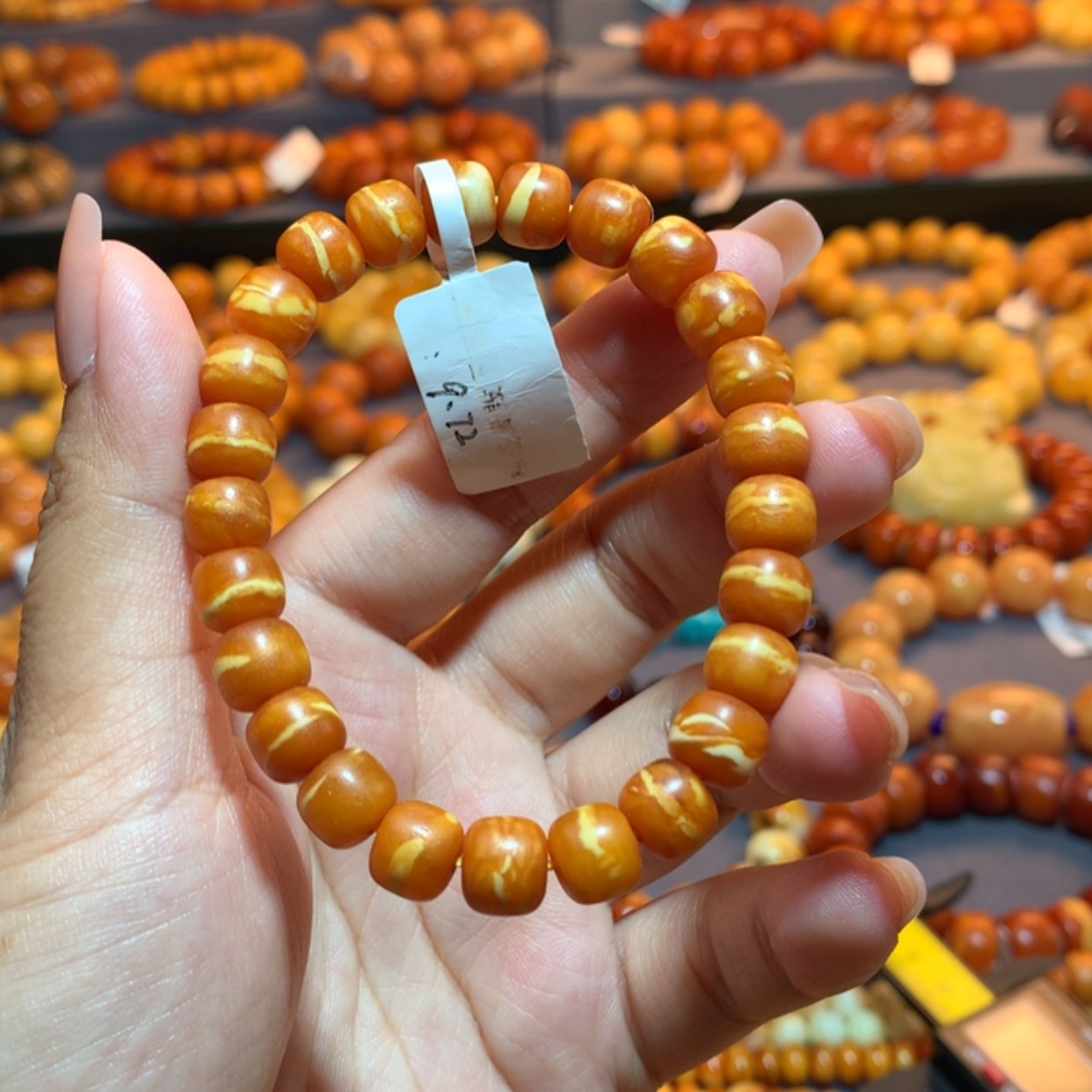 【闪购商品】手串蜜蜡未镶嵌天**旅蜜蜡手串
