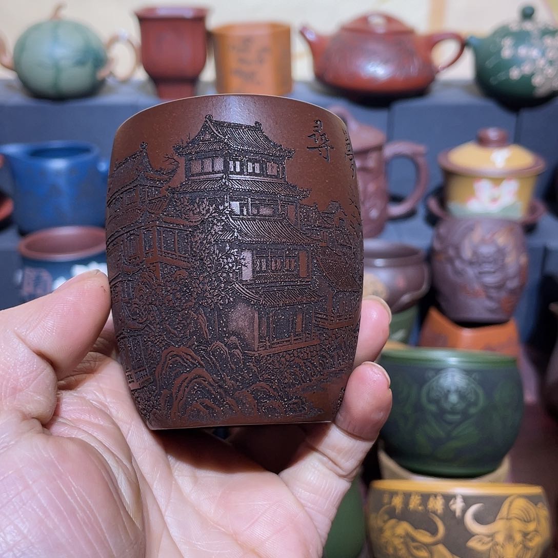 原矿紫砂手工主人杯