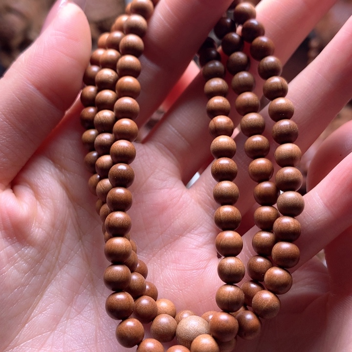 檀香木手串/手链老山檀香0.6奶香