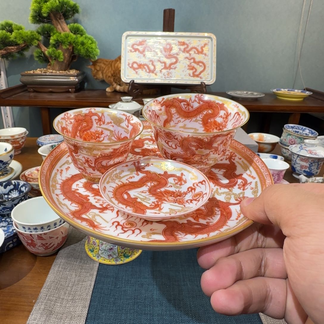 矾红九五至尊薄胎满绘