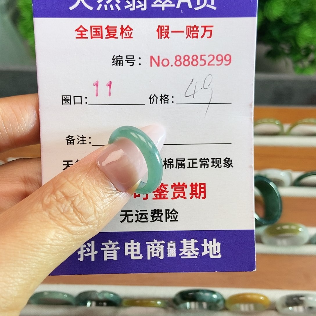 翡翠戒圈未镶嵌5299......