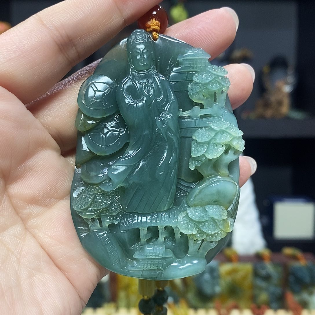 未镶嵌岫玉挂件吊坠手把