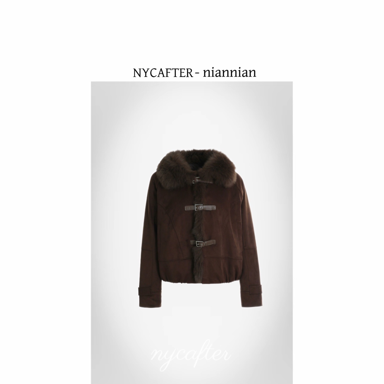 [90鹅狐狸]毛领小羽外套奢华袖口束口设计pc3436