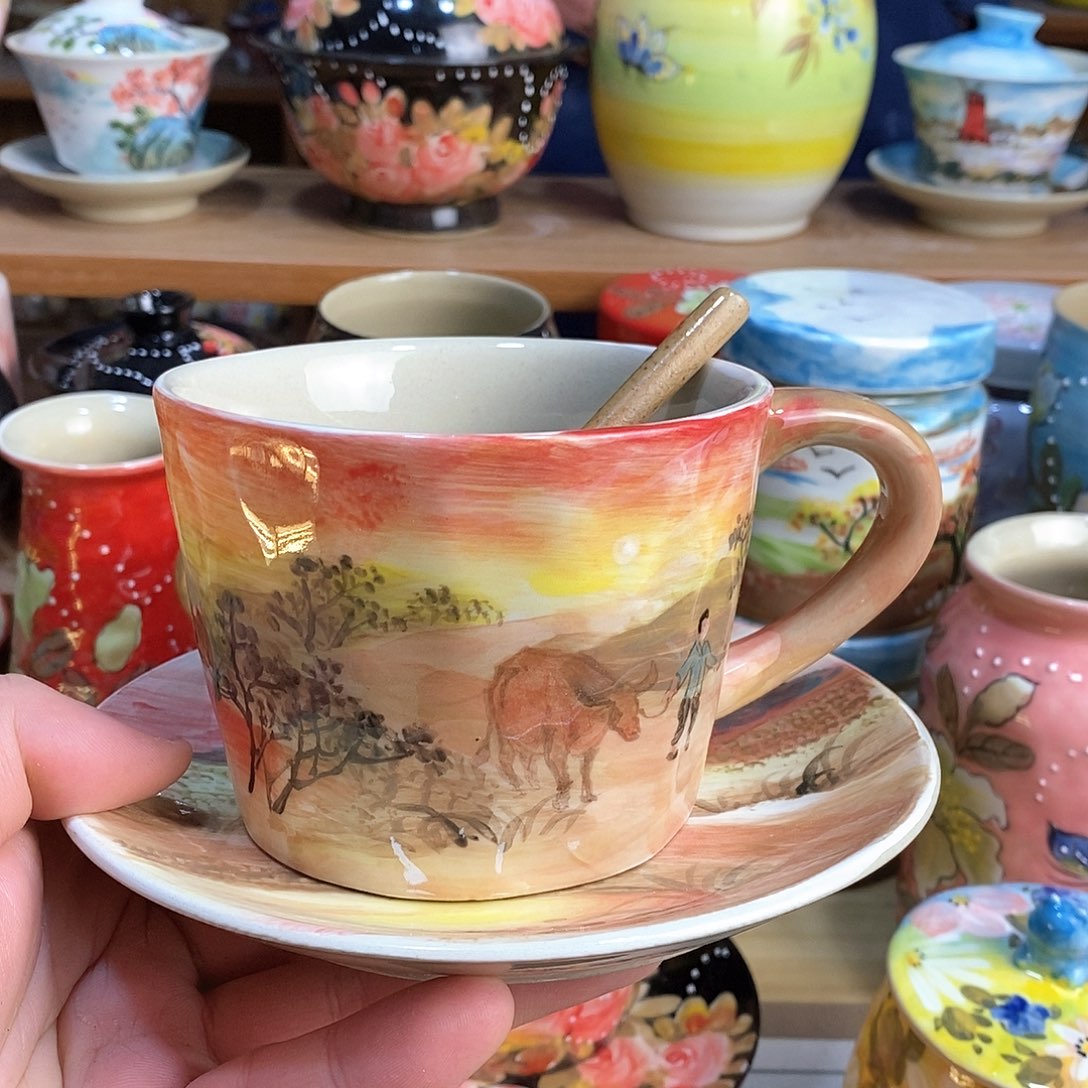 瓷片手绘陶瓷超香超赞