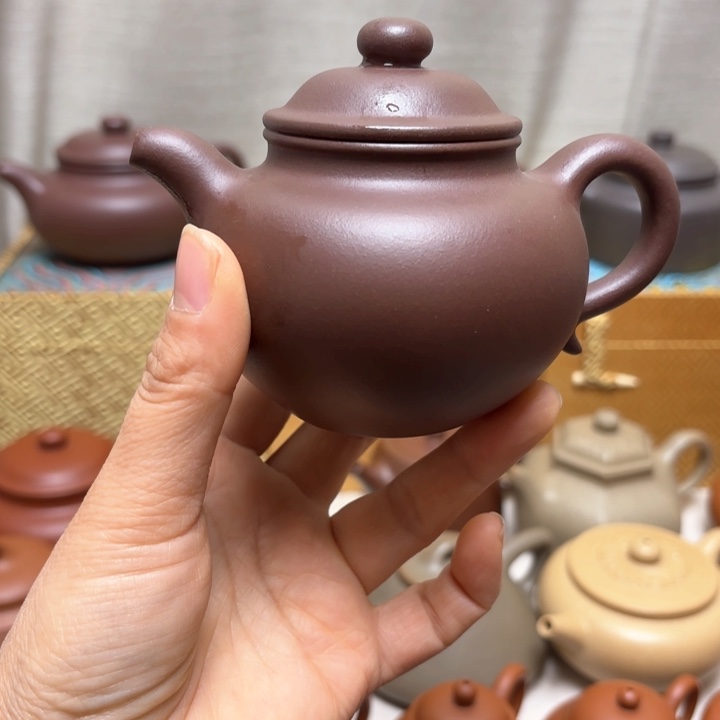 紫砂茶壶星*原矿紫泥半手工莲子福利价