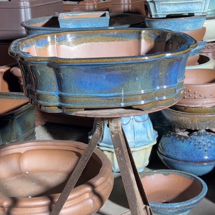 用***8紫砂花盆高温釉微瑕处理