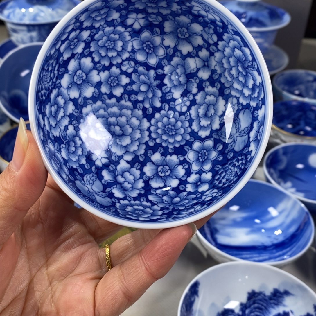 青花万花主人杯杯