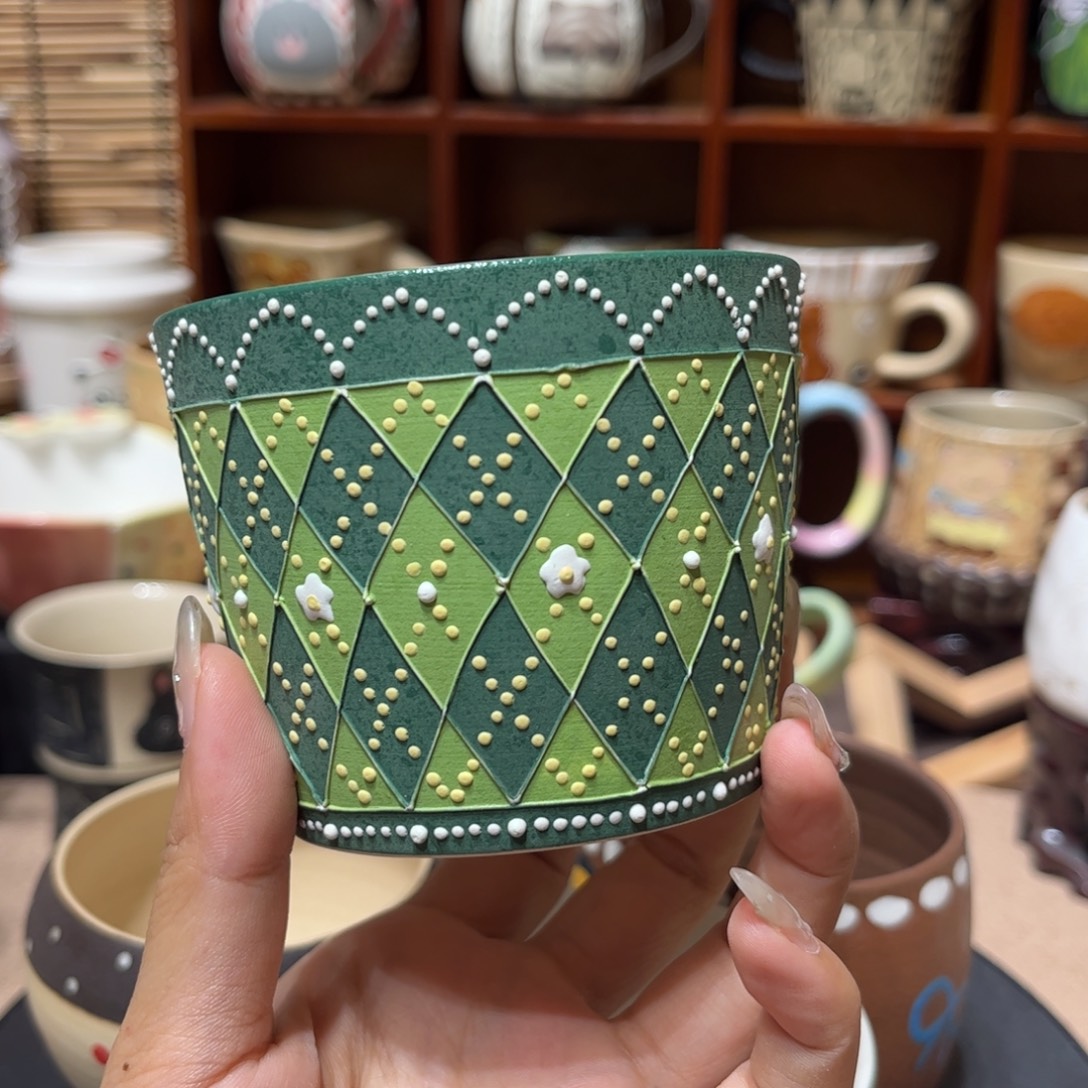 王***粒杯子景德镇陶瓷马克杯