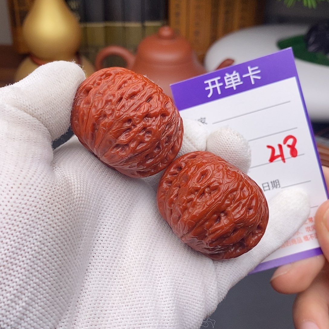 文玩核桃把件42铁锤