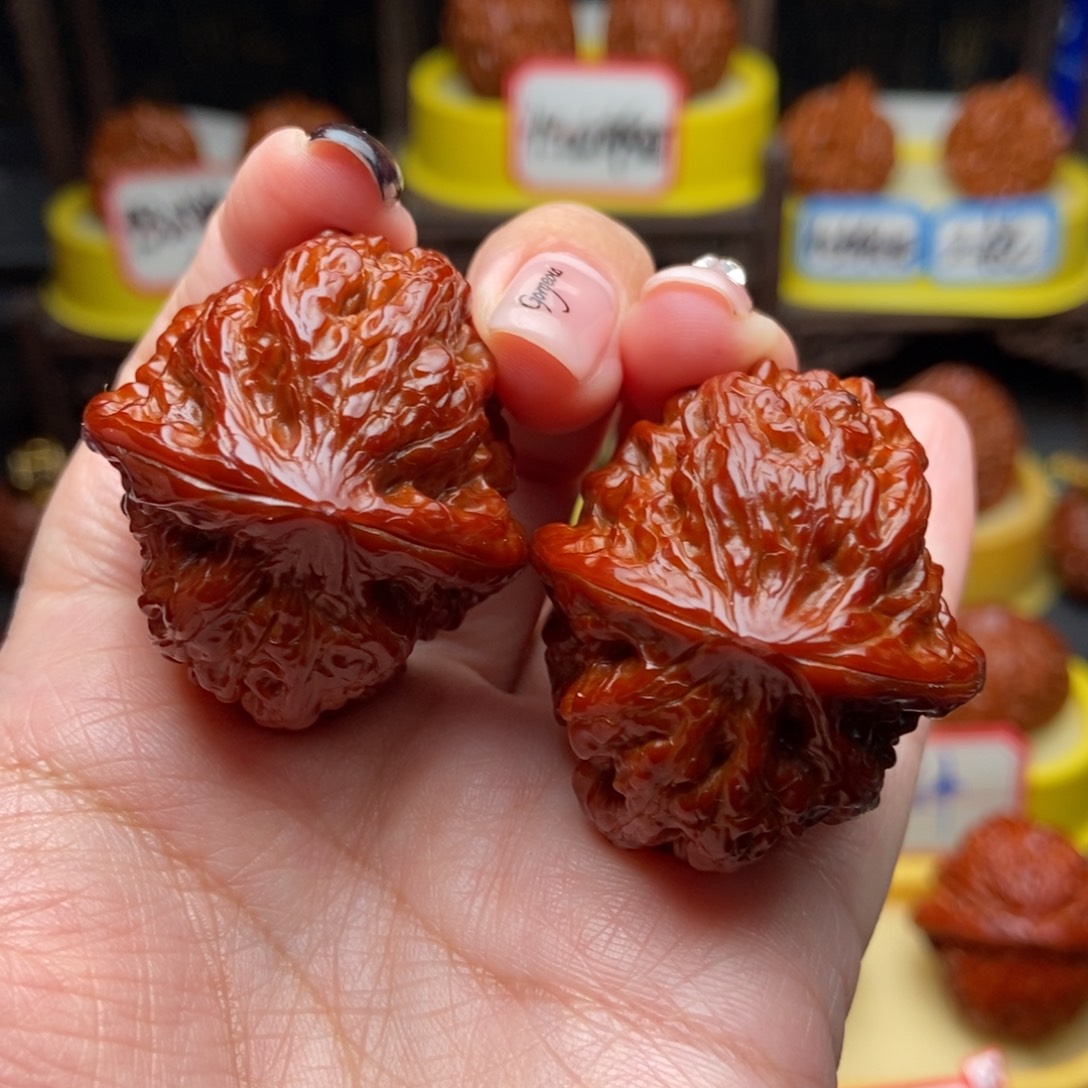 吊坠文玩核桃平谷凹底36