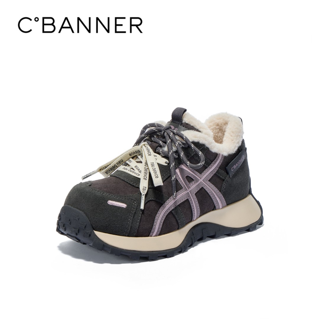 千百度舒适休闲鞋百搭女运动鞋加绒老爹鞋低帮高帮棉鞋步鞋时尚