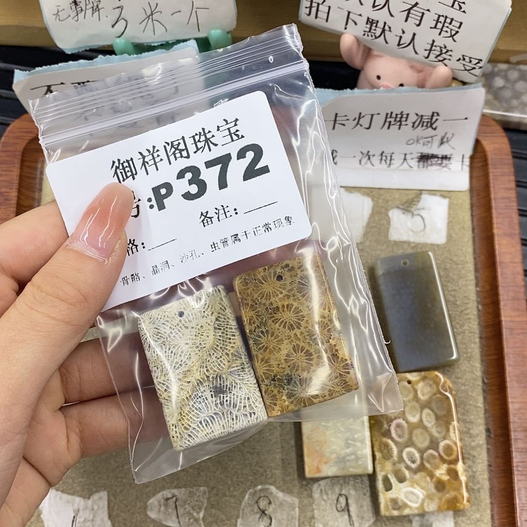 硅化珊瑚（珊瑚玉）未镶嵌颈饰眼*困
