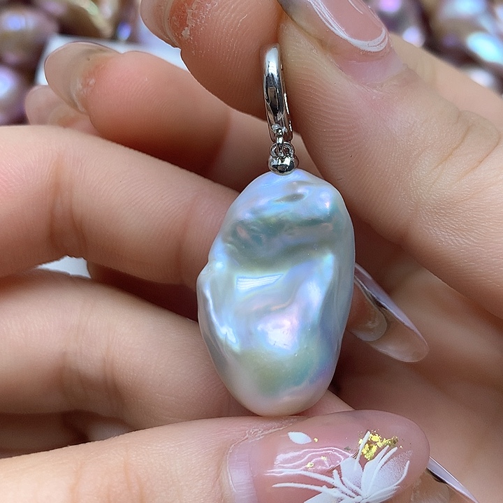 淡水珍珠耳饰银S925镶嵌保****容