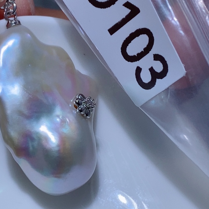 淡水珍珠其他银S925镶嵌黑***香