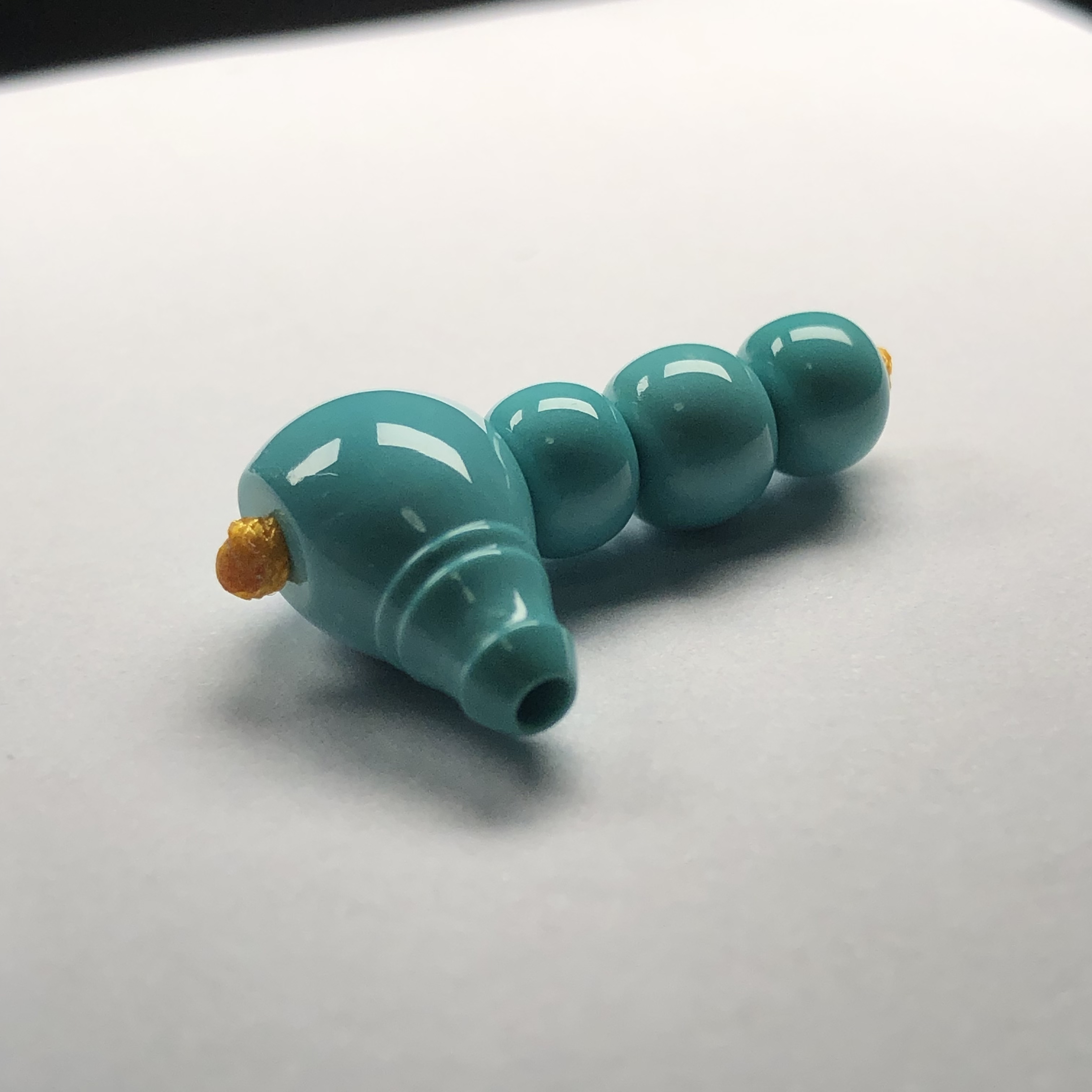 「鼎玉松石」天然无优化绿松石顶瓷瓷釉级玉化配饰套装小尺寸 地大