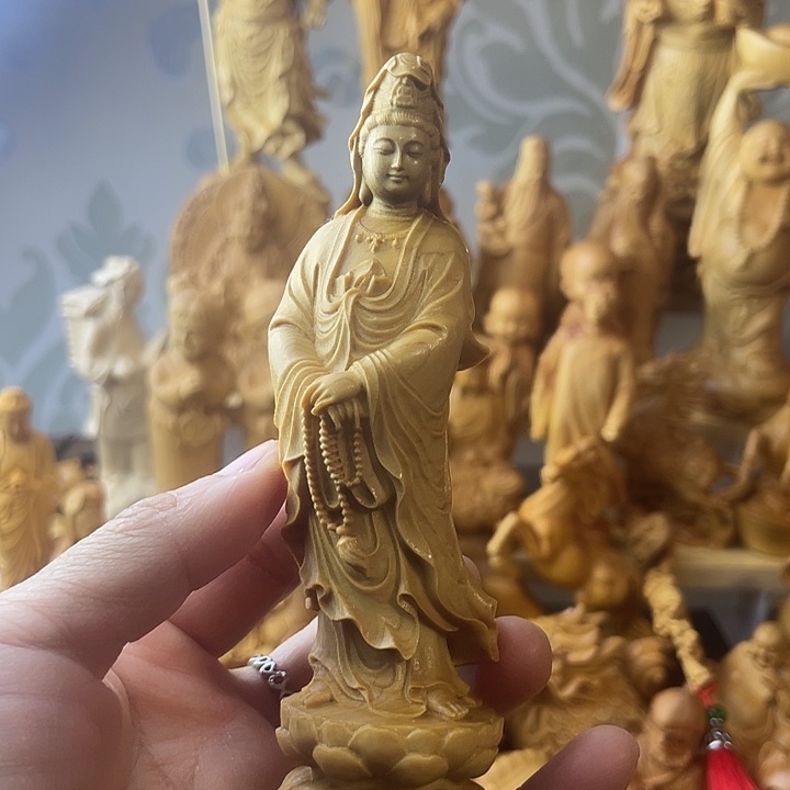 柏木（崖柏）崖柏观音高12公分