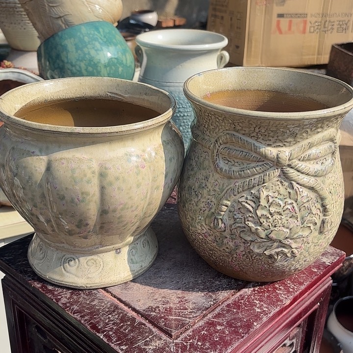 紫砂茶碗金组合福利两个口径18高度19-20