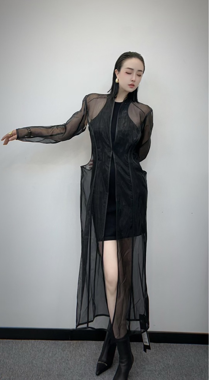 翡德莉丝【欧根纱风衣】冰心精选小众设计款风衣