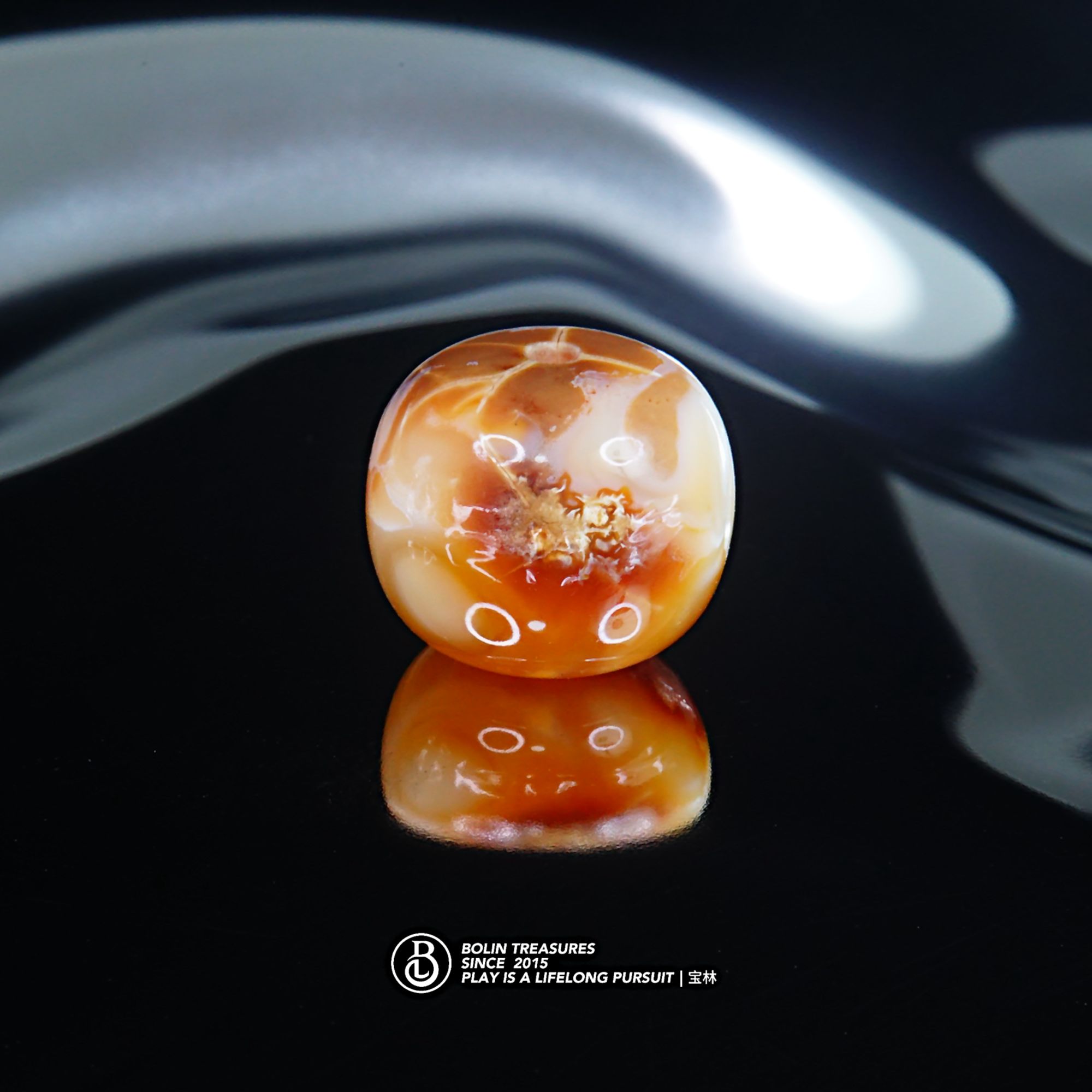 13mm紫红彩沁妖孽天眼老型 天然琥珀蜜蜡高端手作文玩配饰