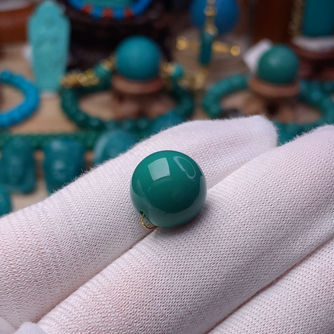 绿松石珠宝奇石未镶嵌13m m