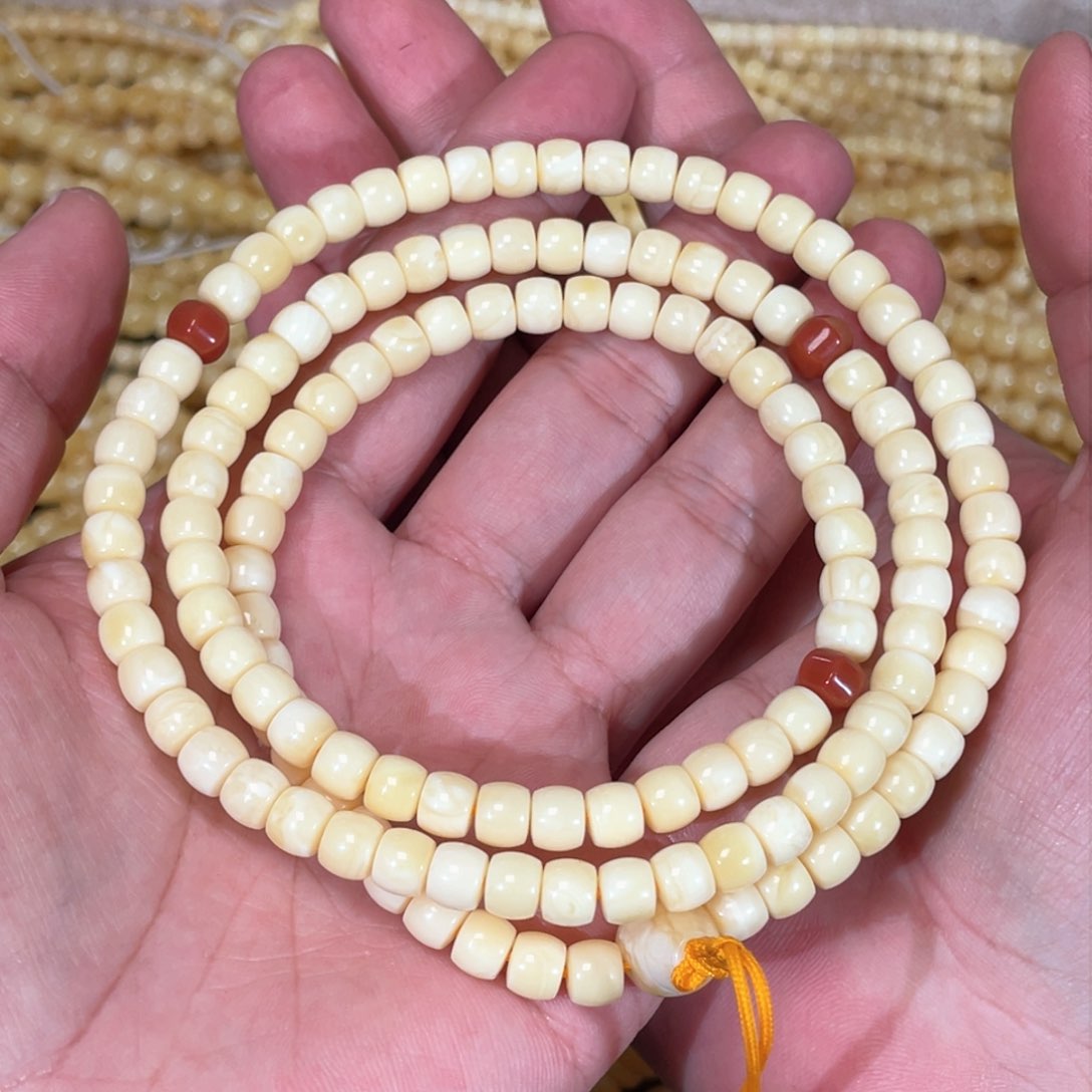 蜜蜡裸石未镶嵌蜜蜡佛珠6.5mm