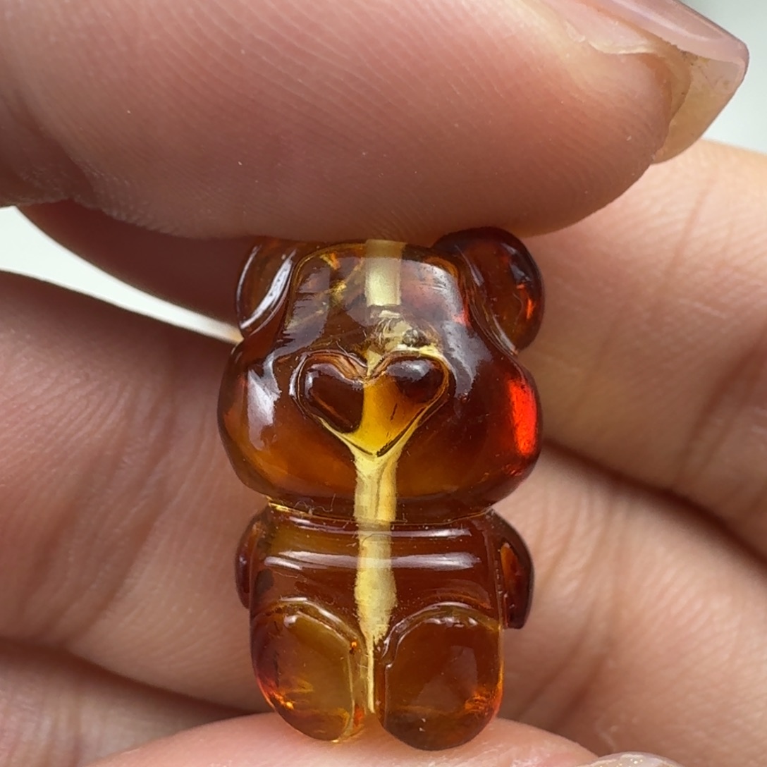 蜜蜡未镶嵌珠宝奇石微微粉 20×12.6×10.2