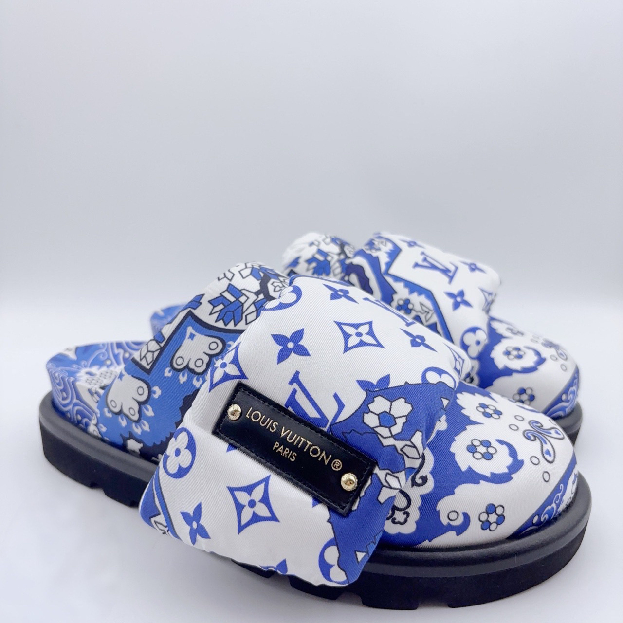 未使用 LouisVuitton/路易威登 38码/满印印花博肯拖/00750