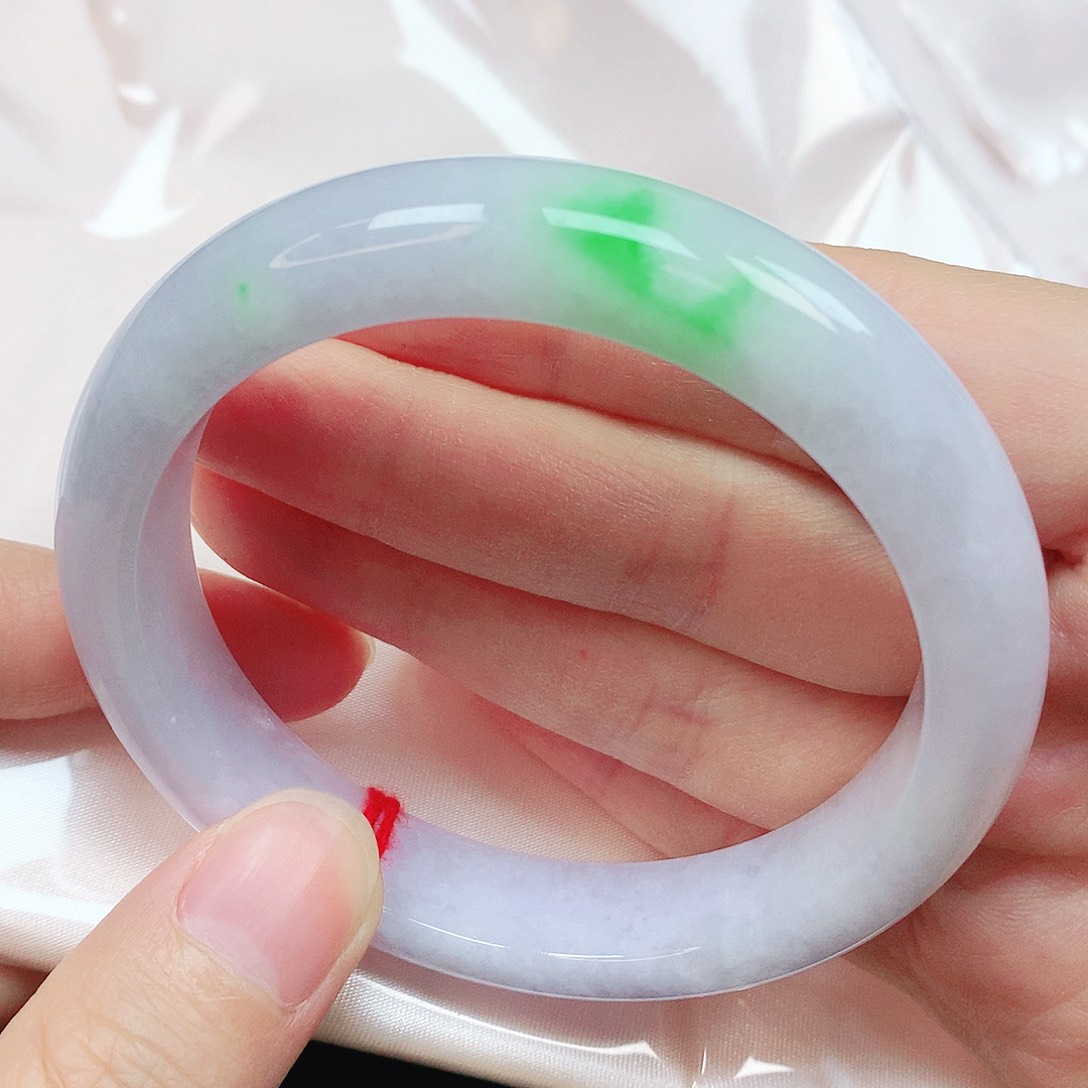 翡翠未镶嵌手镯抖音925