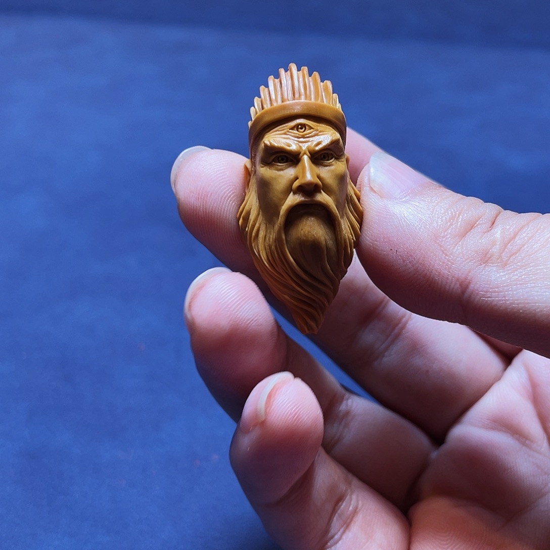 橄榄核吊坠十三刀闻仲