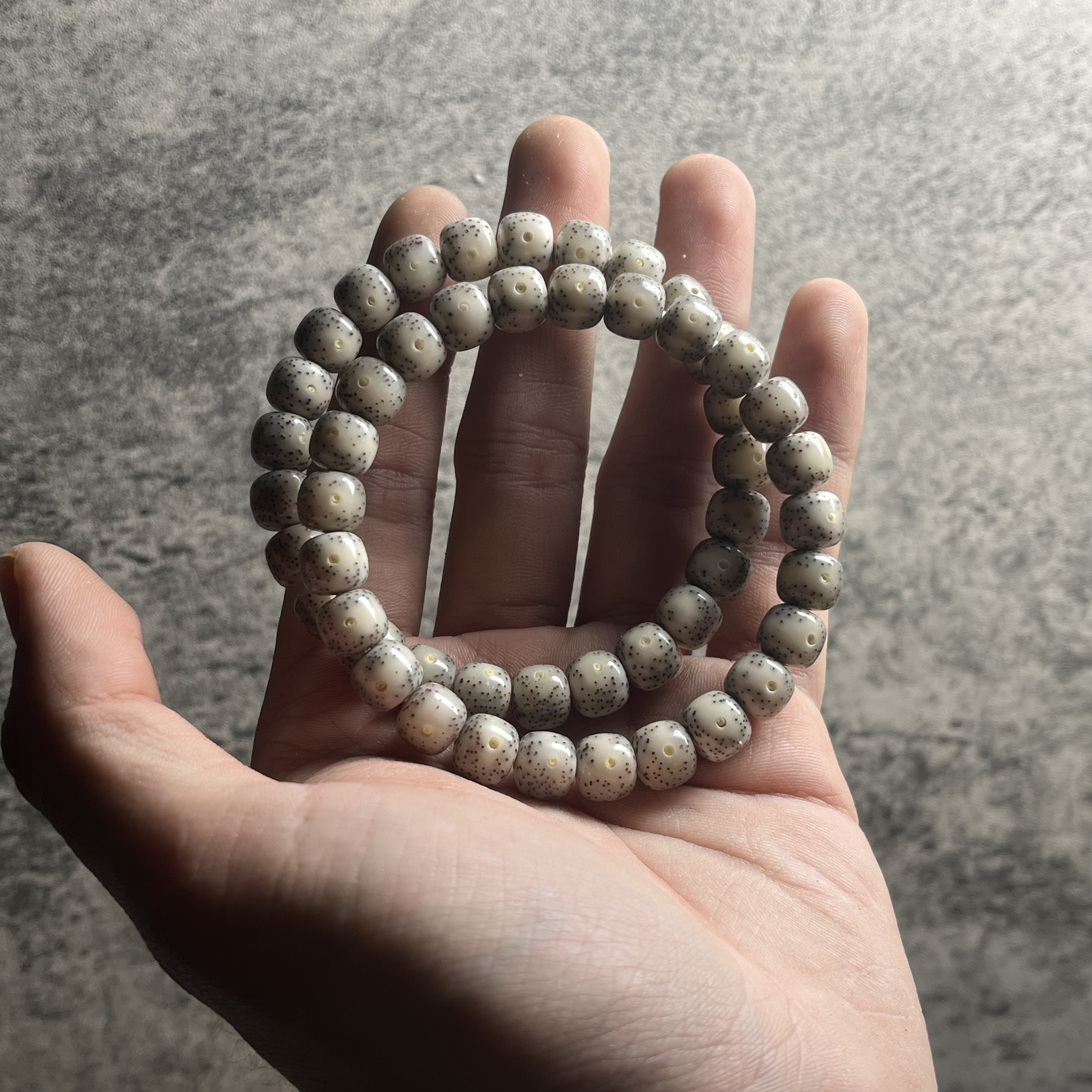 精品级9冰糖玉化大留白细星老型星月菩提手串A9LX-18