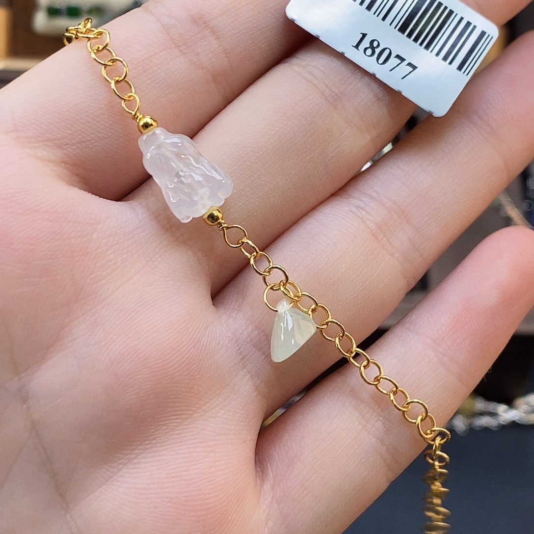 颈饰银S925镶嵌翡翠18077