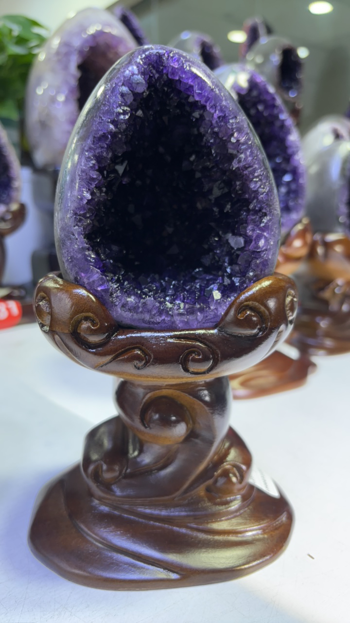 紫水晶恐龙蛋摆件