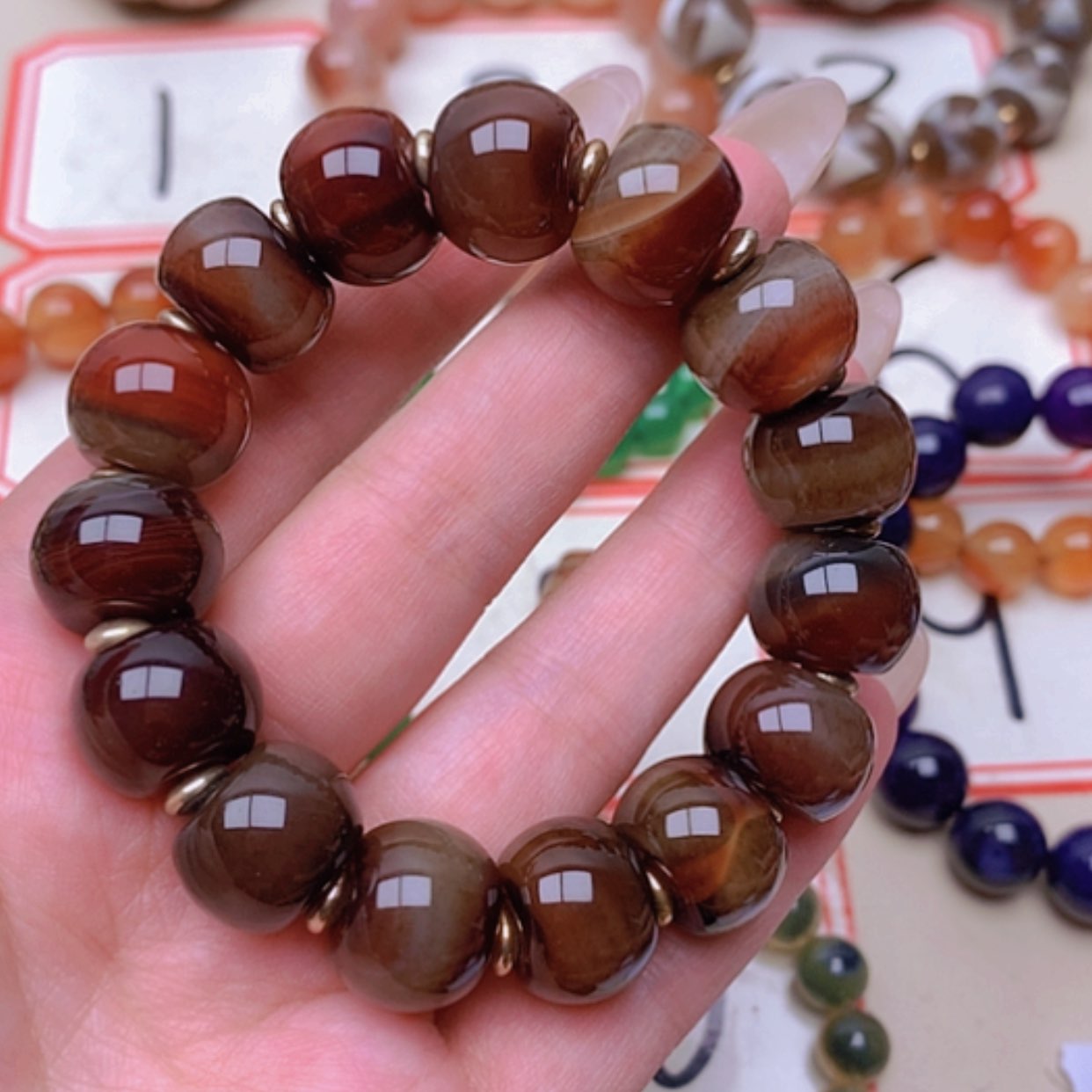 【闪购商品】未镶嵌玛瑙/玉髓珠宝半成品倾*月