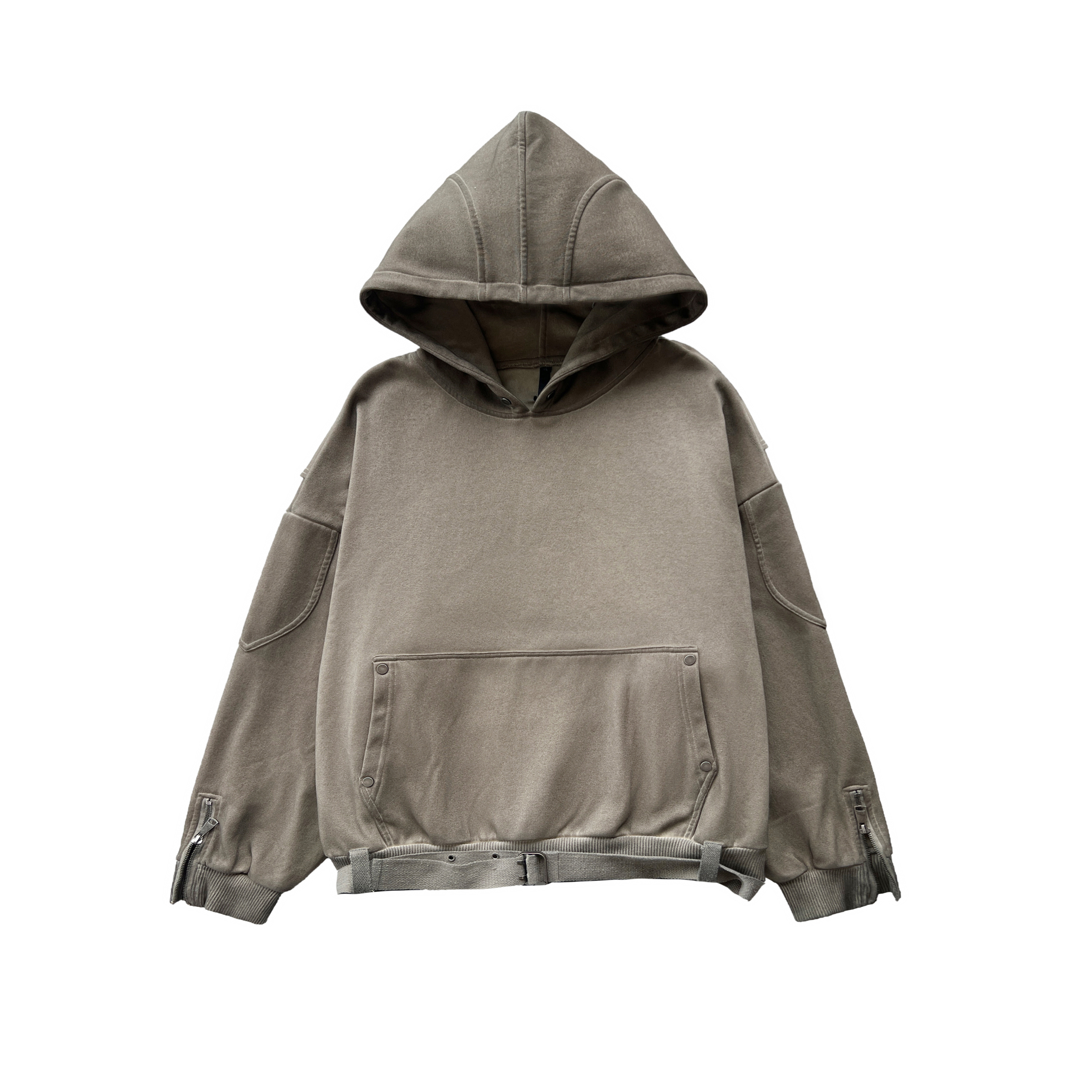 【YIZHOU】美式休闲复古重磅连帽做旧水洗秋冬卫衣男士日系高街ins