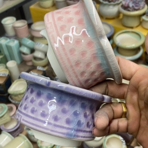 红陶花盆微瑕介意勿拍