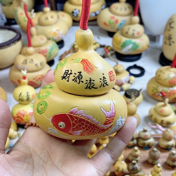 上**进钱袋葫芦摆件葫芦