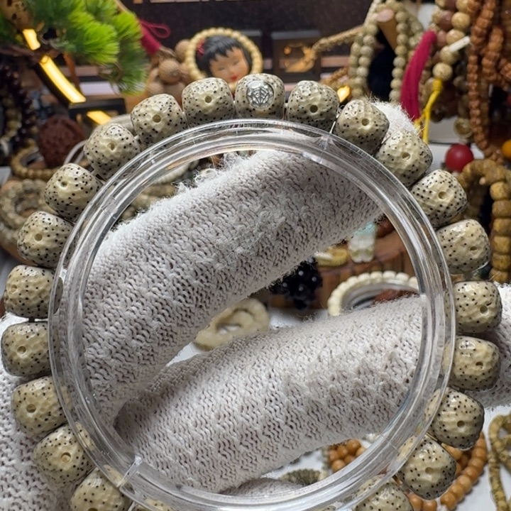 手串星月菩提8号车尺寸9.8石玉龙鳞单圈