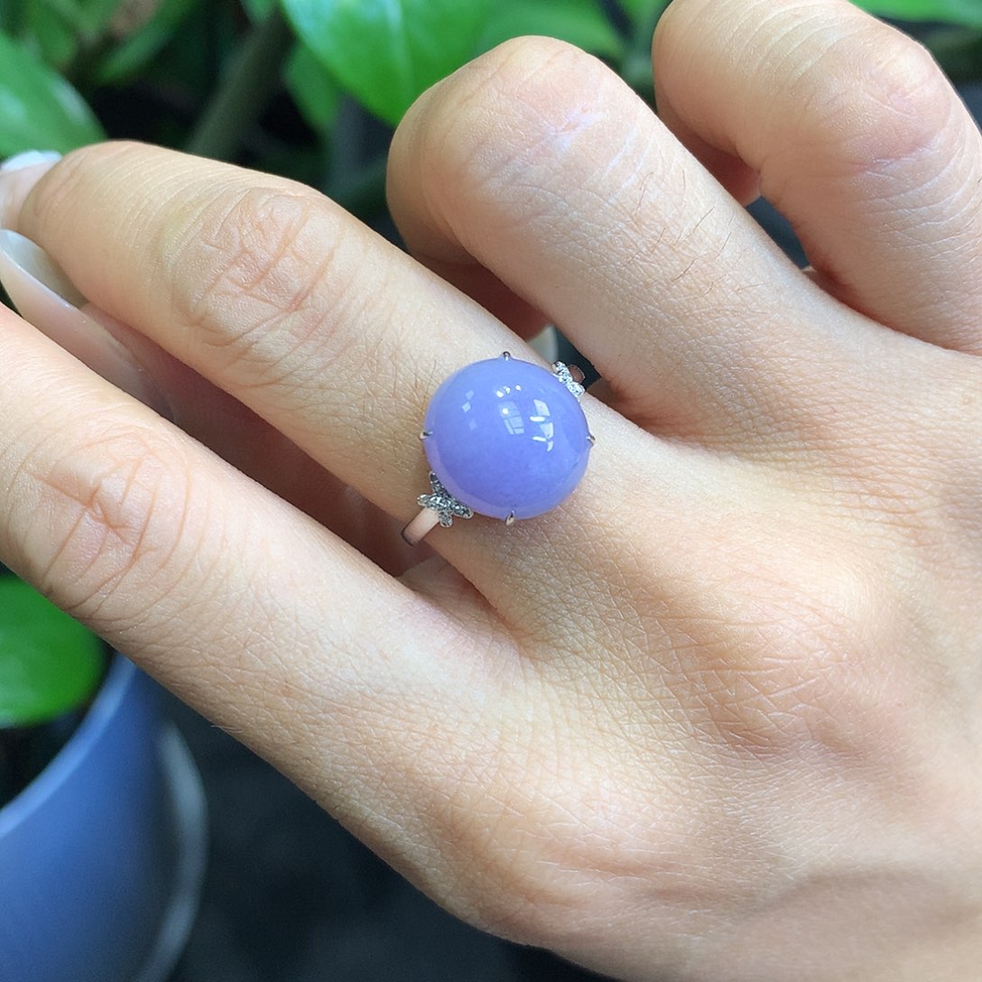 18K金镶嵌挂件翡翠小***饼