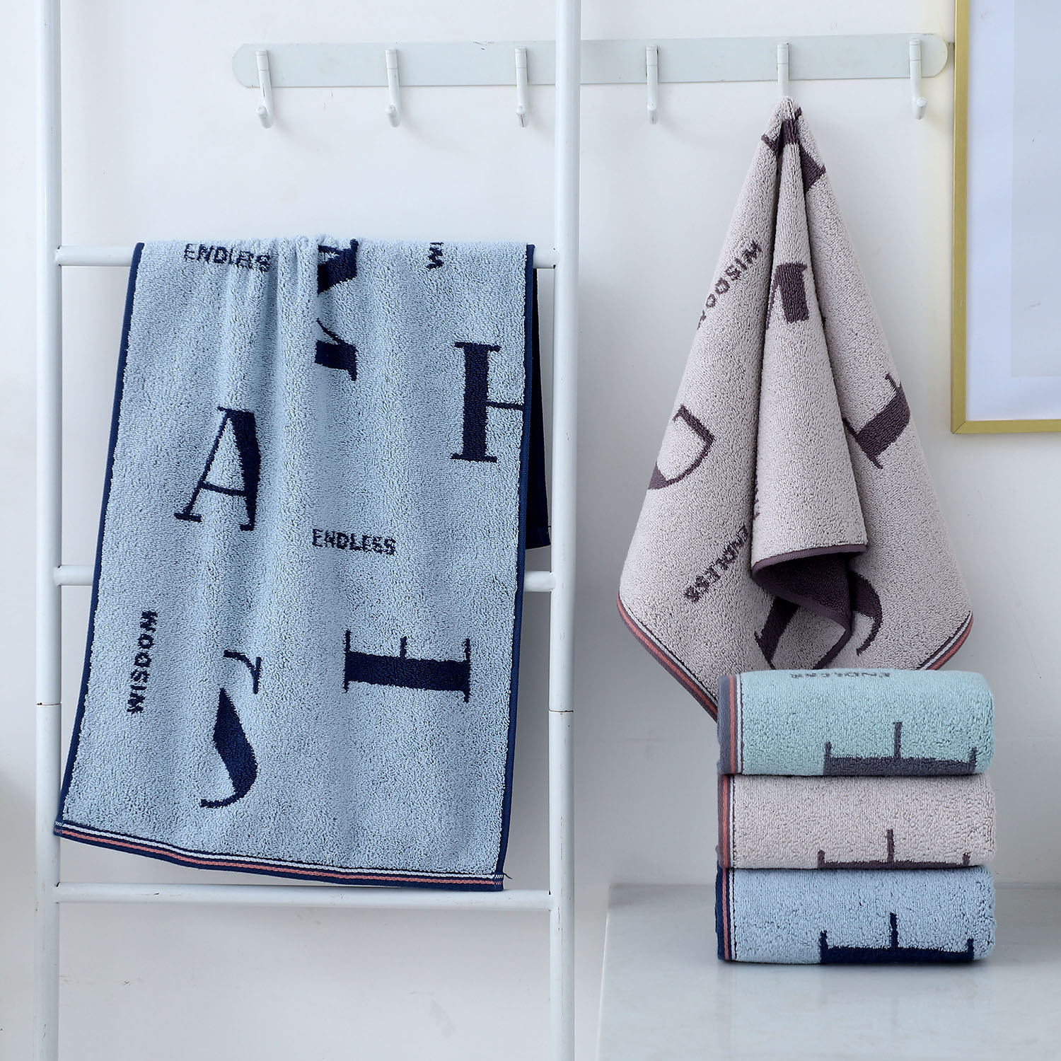 【毛巾方巾浴巾】金号7A抗菌加厚加大吸水亲肤柔软家用成人洗澡