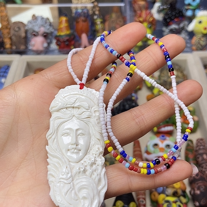 琉璃颈饰成品一套049