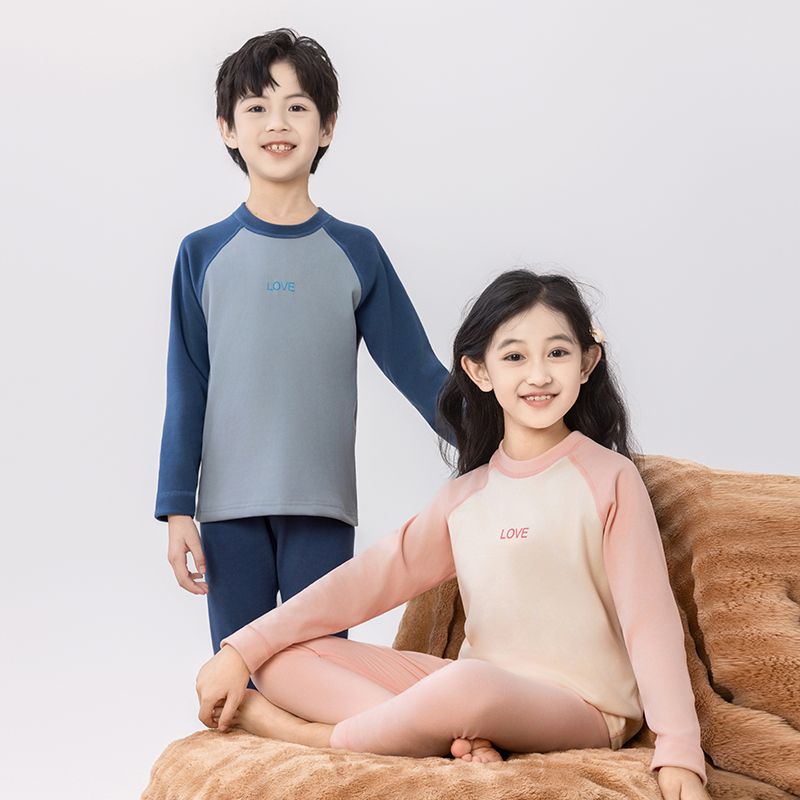 儿童睡衣男童女童秋衣秋裤套装宝宝保暖内衣中大童加绒透气家居服