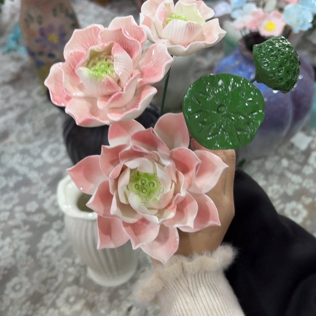 陶瓷花拍满20元发货，退款拉黑
