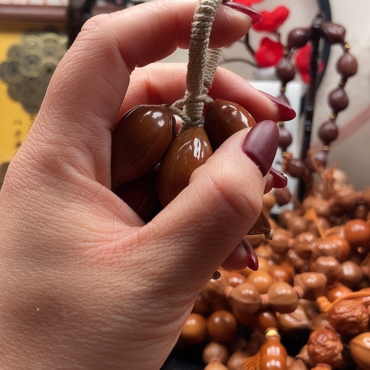 蓝***天橄榄核手串/手链葡萄绳子