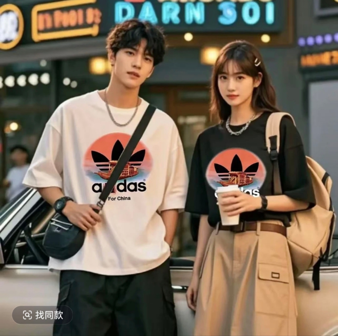 Y短袖时尚百搭潮流情侣休闲潮流ins半袖圆领印花夏季男女同款T恤