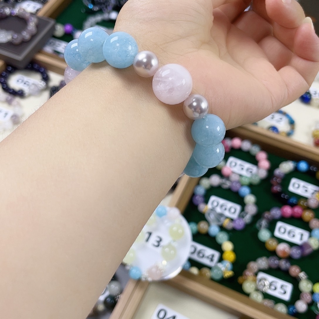 烟晶手链银S925镶嵌