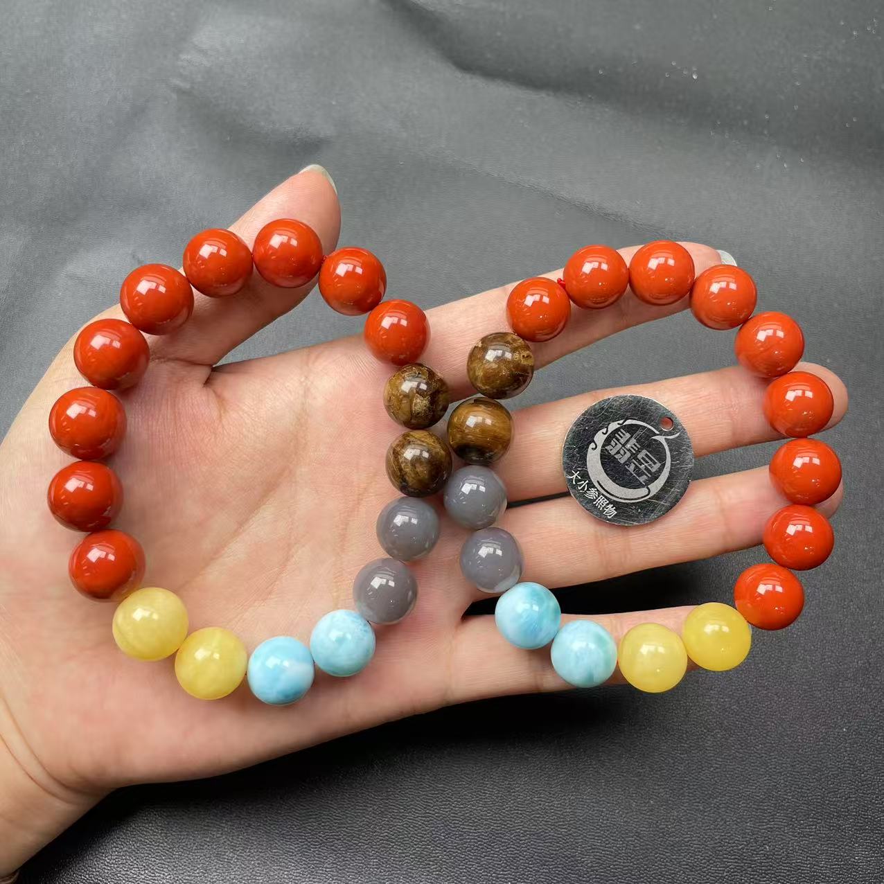 翡昱-N21-47109-720-南红手串/约12+/约16颗/-多样性发其一-C