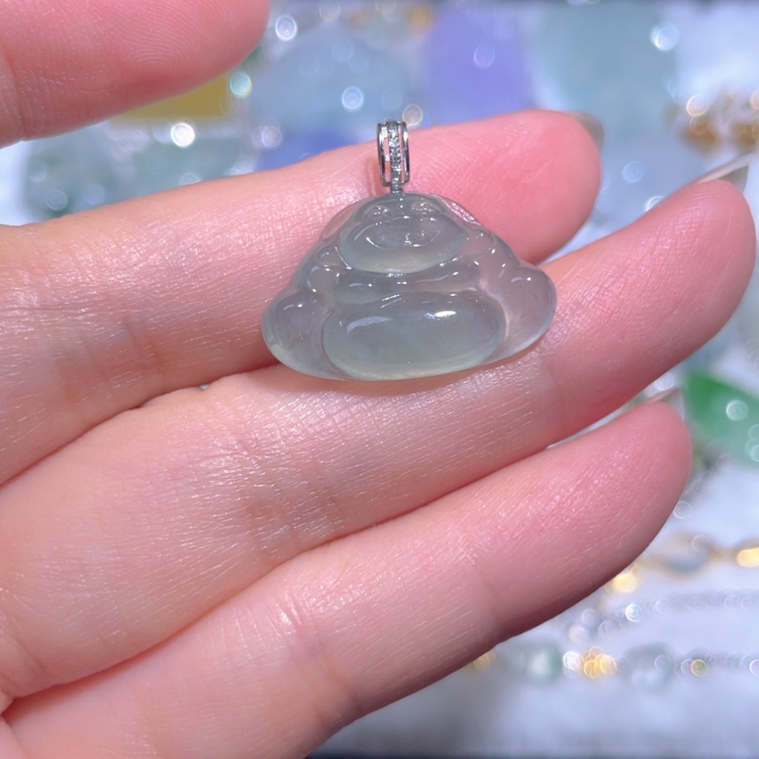 翡翠18K金镶嵌颈饰翡翠