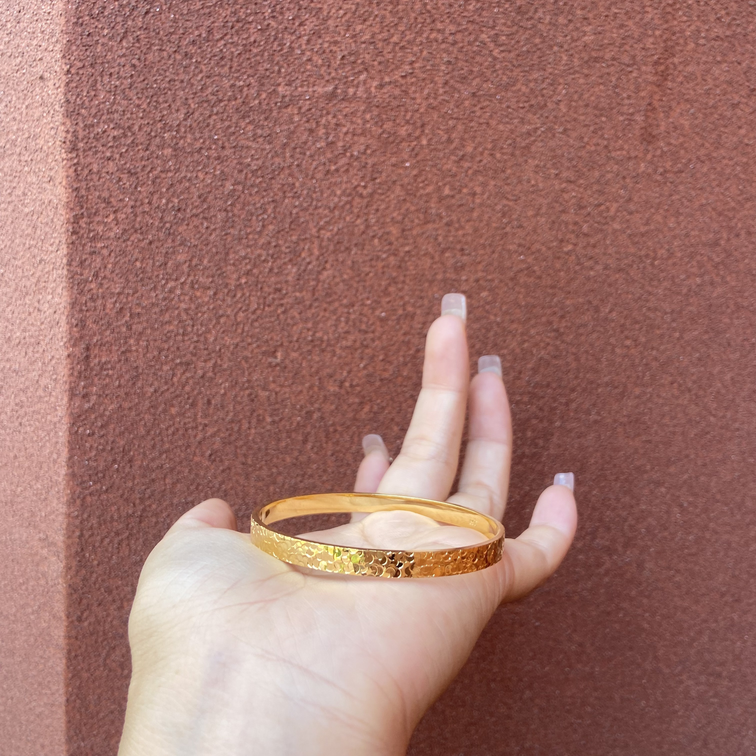 足银手镯 132-精工鳞纹手镯