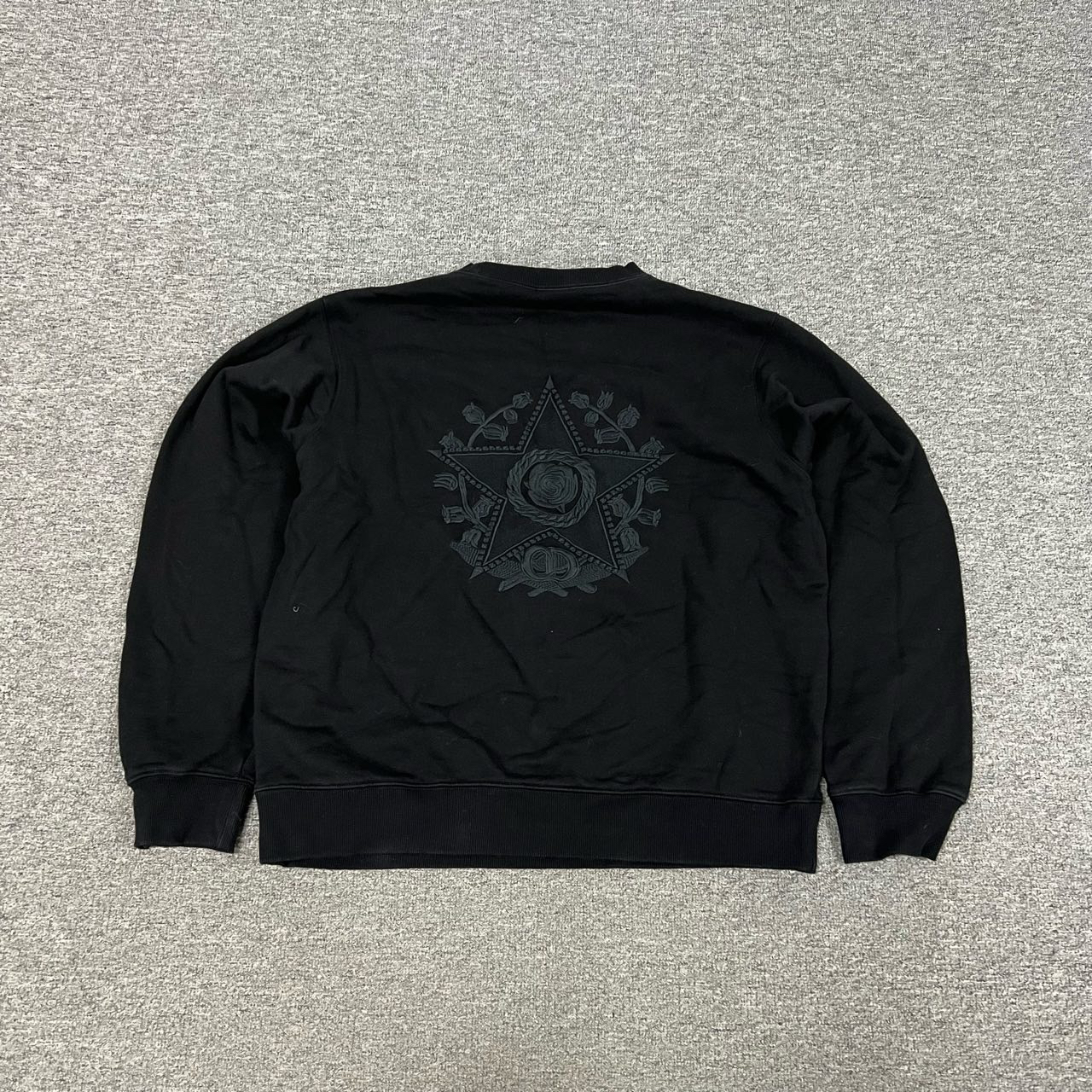 95新 DIOR/迪奥 五芒星 刺绣大Logo 圆领卫衣 XXL码